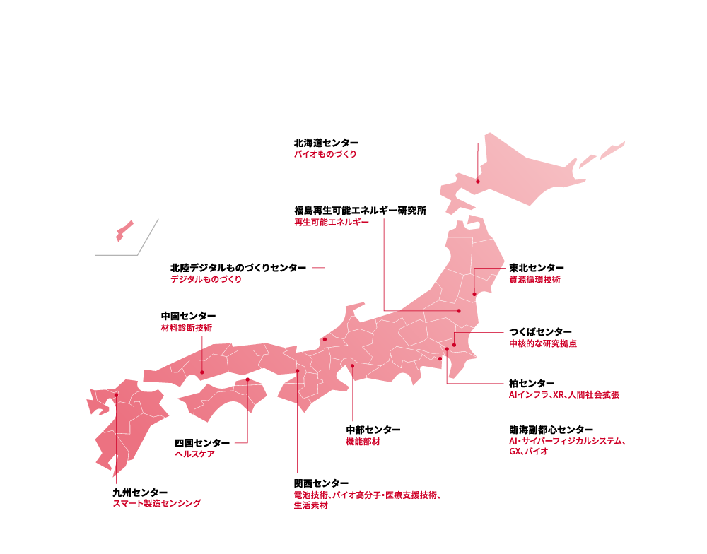 全国各地に12か所のネットワーク