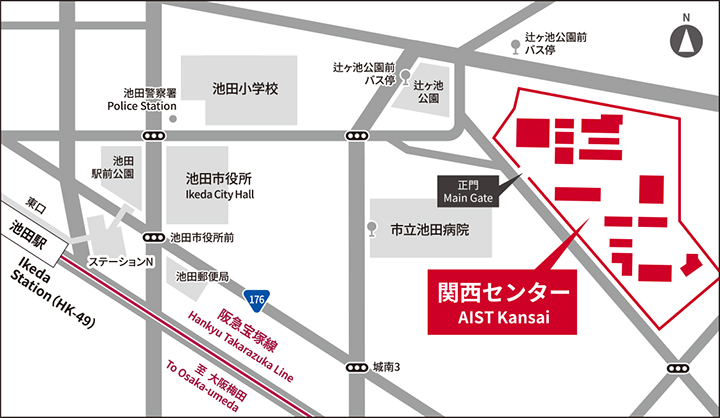 関西センター交通案内図