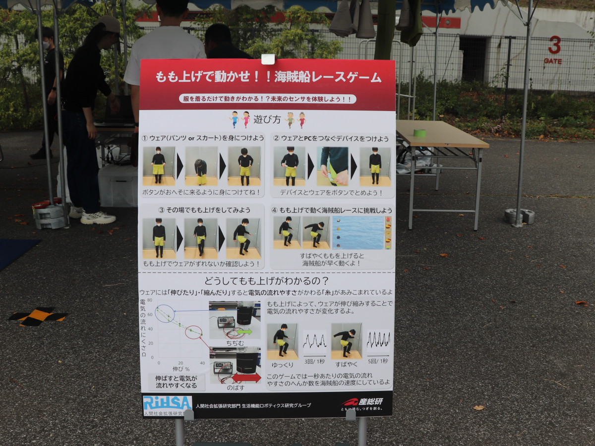 ニットセンサウェアでもも上げレースの説明