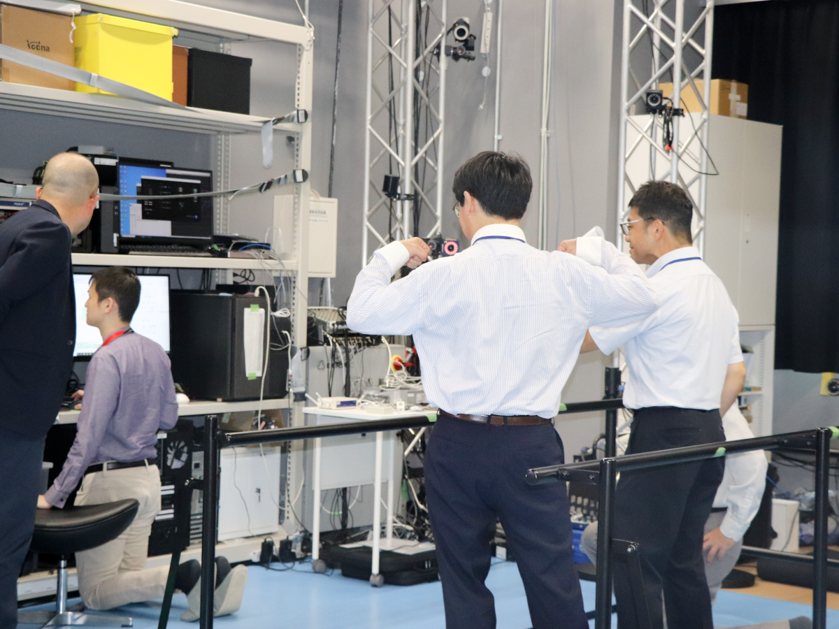 運動機能計測室にてデモ体験