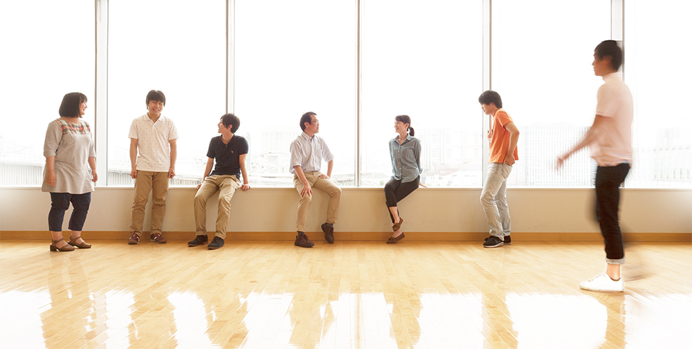 研究者たちの写真