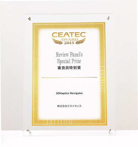 審査員特別賞を受賞した時の賞状