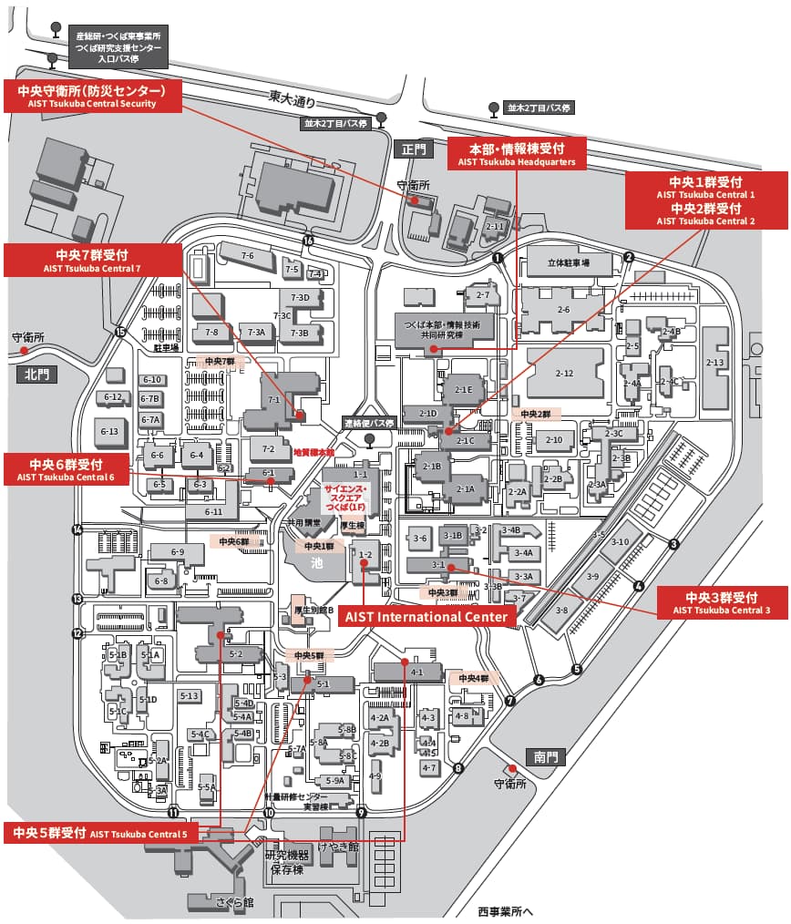 つくば中央　構内案内図