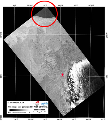 2010年2月6日受信の衛星画像