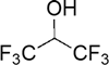 ヘキサフルオロイソプロパノールの構造式の図